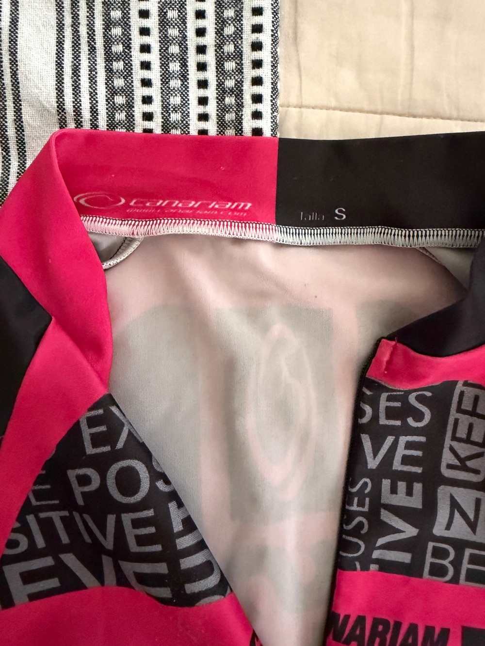 Preloved Canariam Women’s No Limits Pink & Black Speed Skating Skinsuit - Picture 10 of 10
